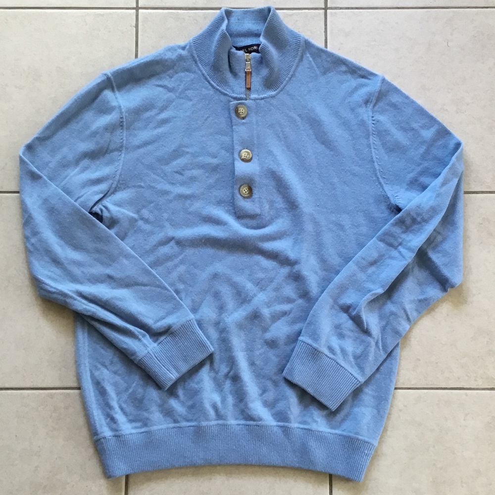Mens Michael Kors 1/4 Zip Button pullover sweater
